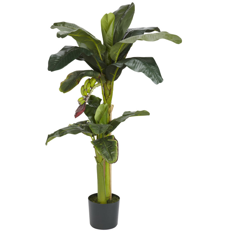 Nearly Natural 36" Artificial Banana Leaf Tree in Pot & Reviews